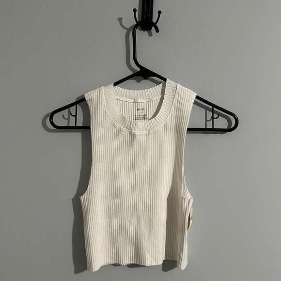 aerie Tops - AERIE CROPPED RIBBED TANK
